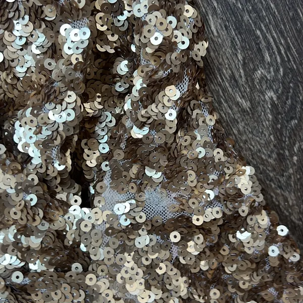 French Connection Gold Sequin Dress - Image 3