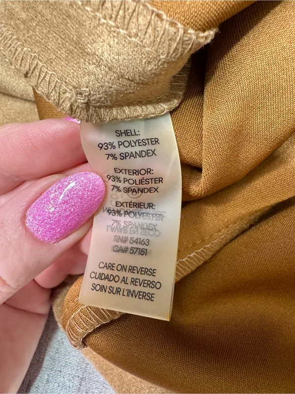 Calvin Klein Faux Suede Zip-Front Midi Dress Tan Camel Brown NWT Size 10 - Image 11