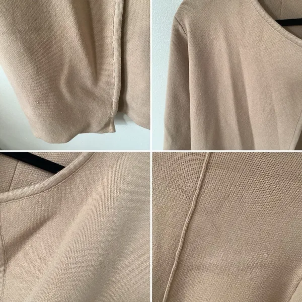 Chic‎ Wish Tan Minimalist Chic Normcore Cozycore Slouchy Open Front Cardigan OS - Image 8
