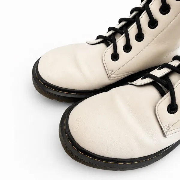 Dr Martens Luana White Leather AirWair Combat Boots Women's US 10 - Image 7