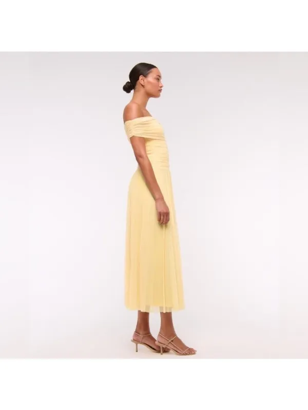 Abercrombie & Fitch -Giselle Drop-Waist Mesh Maxi Dress, M - Image 4