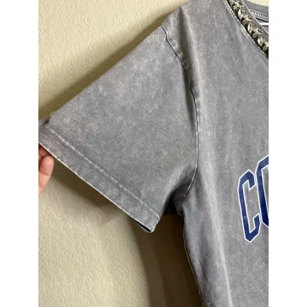 Gameday Couture Womens XL‎ T-Shirt Grey Dallas Cowboys Rhinestone Edge V Neck - Image 7