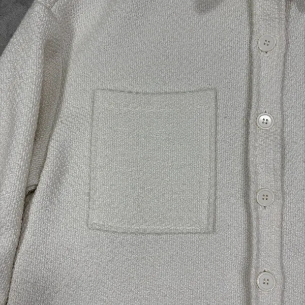 Primark Cream Oversized Shacket Shirt Jacket Textured Cozy‎ Minimalist Casual 10 - Image 2