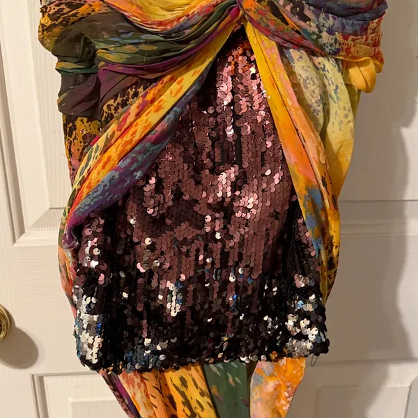 Tony Bowls‎ Colorful Strapless Formal dress size 4. C28 - Image 5
