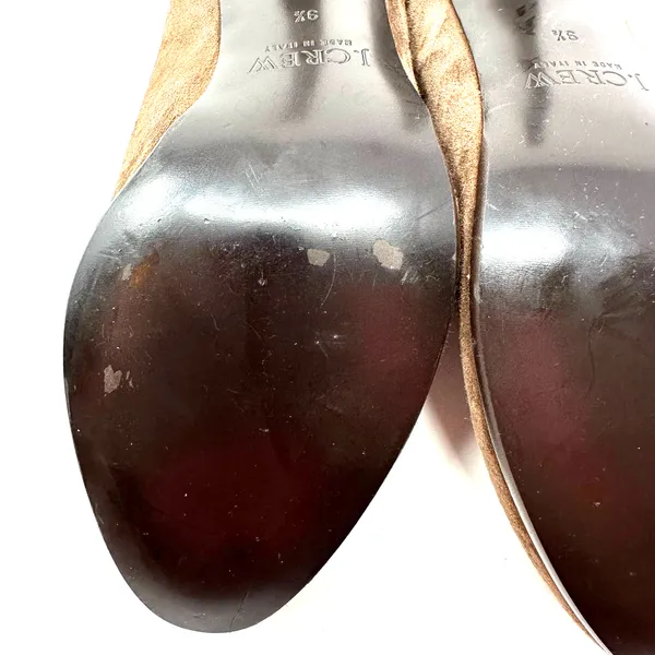 J. Crew size 9.5 heeled booties brown suede leather made in‎ italy 28668 - Image 5