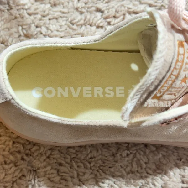 968 | NEW!! Converse CTAS OX Suede Rose Gold Eyelet Low Top‎ Bisque Women 9 - Image 7