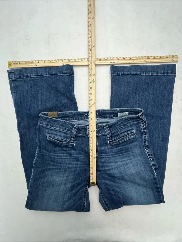 Ariat Women’s Medium Wash Stretch Wide Leg Denim Trouser Jeans Pants⁠ Size 32R - Image 15