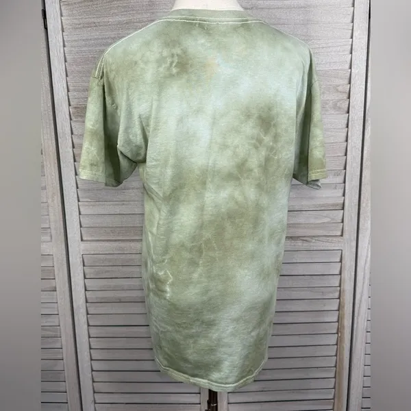 STAR WARS Grogu "May the Force Be with You" Tie Dye T-Shirt Green-Medium - Image 2