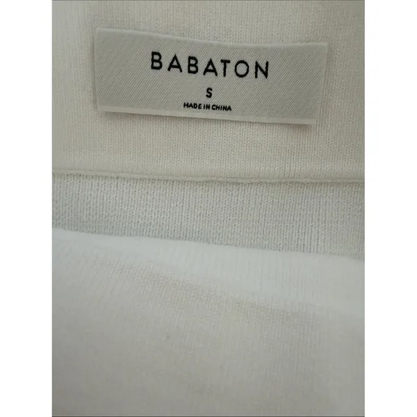 Aritzia Babaton White Midi Skirt Size Small Stretch Column Pencil - Image 2