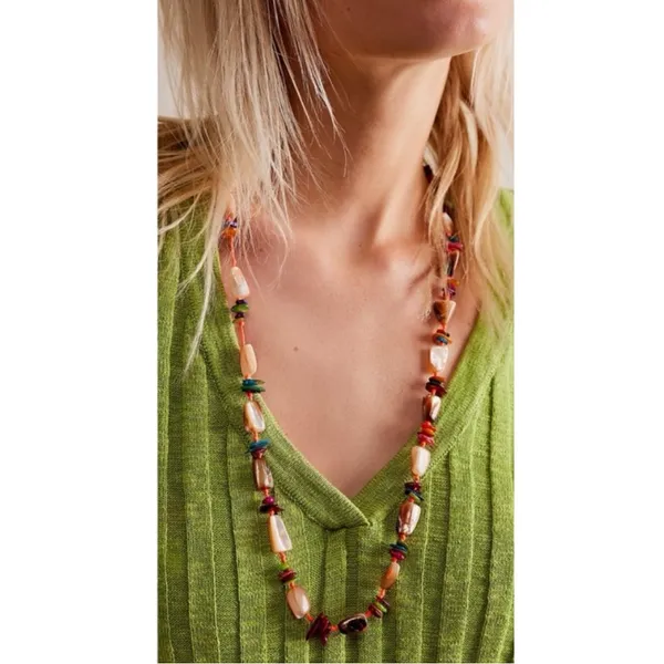 NWT Free People x Ariana Ost At The Market Shell Beaded Necklace - Image 2