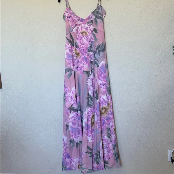 House‎ of CB ‘Seren Pink Floral Floral Lace Back Maxi Dress NWOT Size L A-C - Image 8