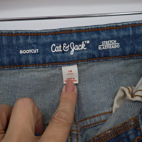 Cat & Jack Girls Medium Wash Bootcut Stretch Denim Jeans Size 14 - Image 2