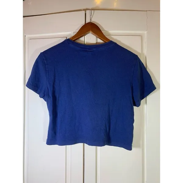 Urban Outfitters Boho Crop Mushroom Print Happiness T Shirt Women Small Hippie‎ - Image 4