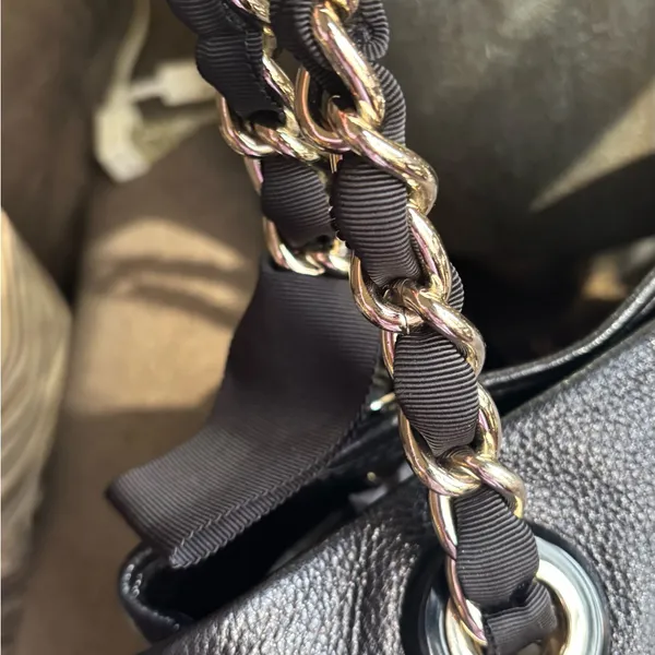 Rare🔥Authentic KATE SPADE Shimmery leather Bow Chain 3 compartments shoulder - Image 4