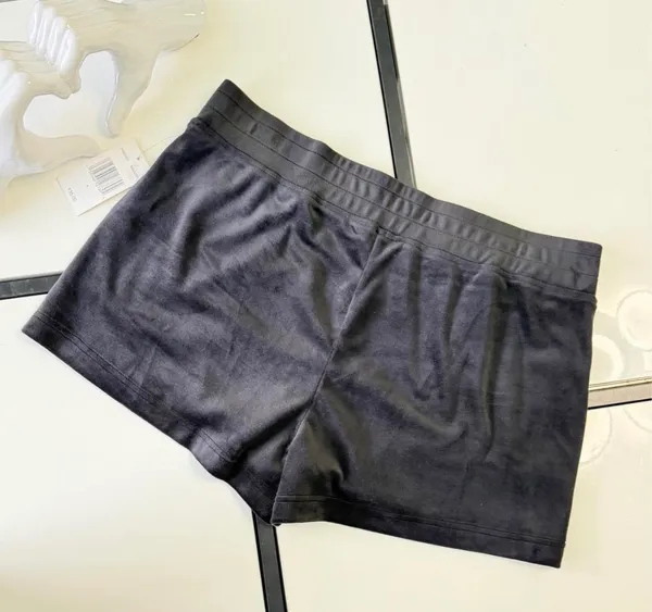NWT Juicy Couture Women's Black Velour Shorts - Size Large 🖤✨ - Image 4
