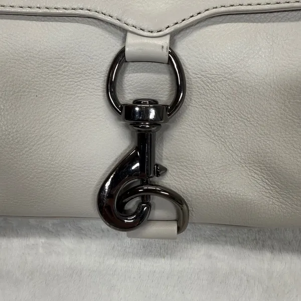 Rebecca Minkoff Crossbody Bag Leather Silver Hardware Pale Gray Small‎ - Image 5