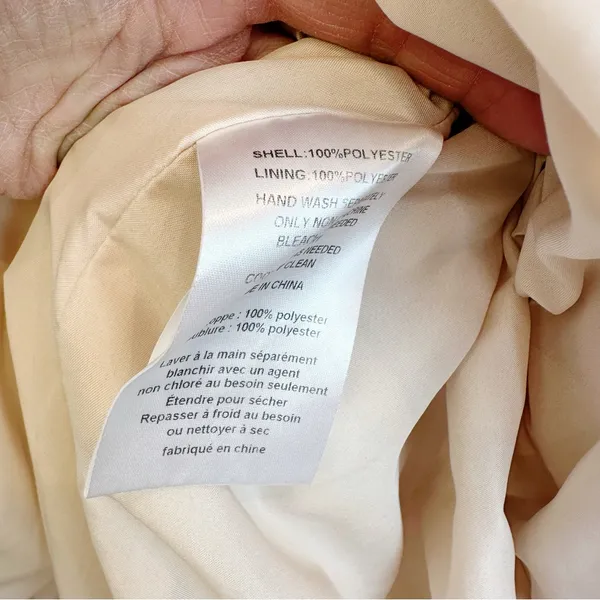 White by Vera Wang Cream Chiffon V Neck Cross Back Full Length Gown Size 4 - Image 9