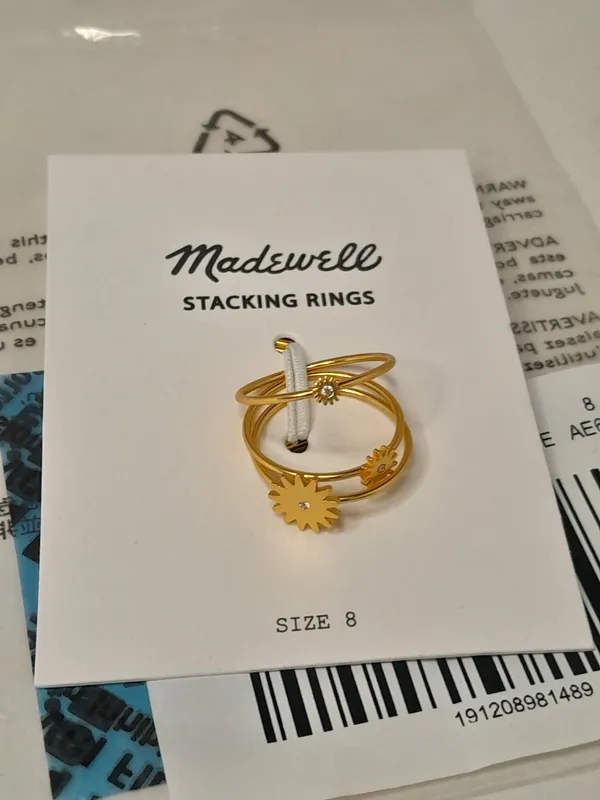 Madewell stacking Ring Set size 8 - Image 2