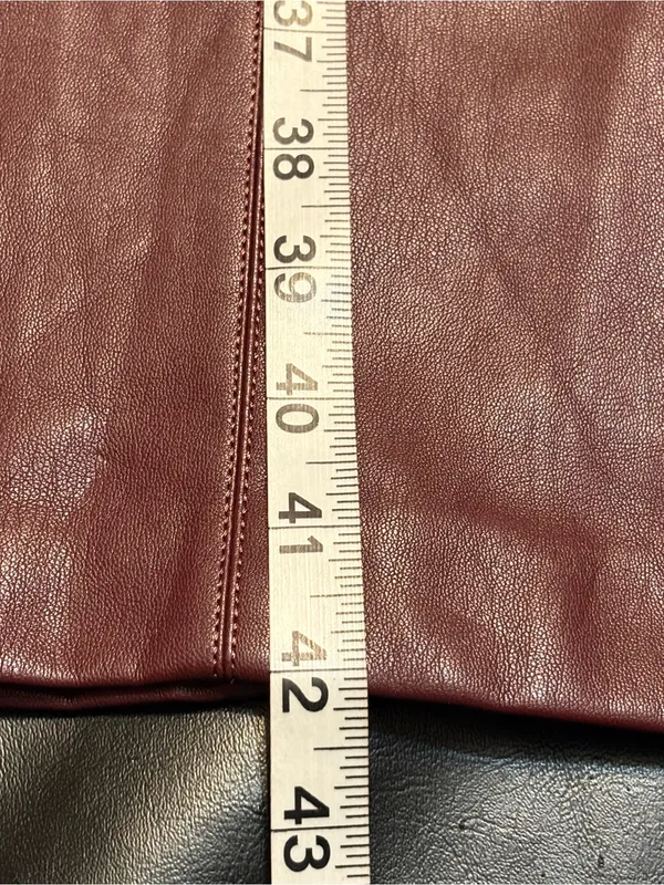 Ann Taylor Sleeveless Faux Leather Shift Dress in Deep Plum size 12 - Image 15