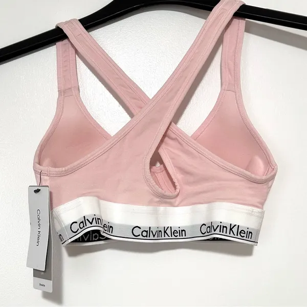 Calvin Klein Modern Cotton lift bralette in pink XS - Image 3