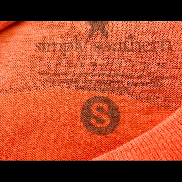 Simply southern small T-shirt orange cotton m - Image 5