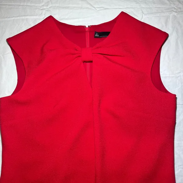 NEW Chetta B Body con Dress Lipstick Red Size 8 Zip Up Peek a Boo - Image 2