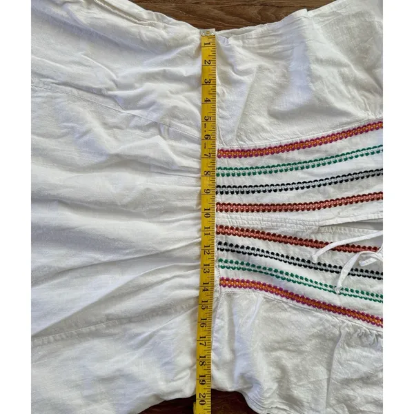 Knox Rose Women’s Dress XL White Multi Color Embroidered Boho Casual Pockets EUC - Image 4