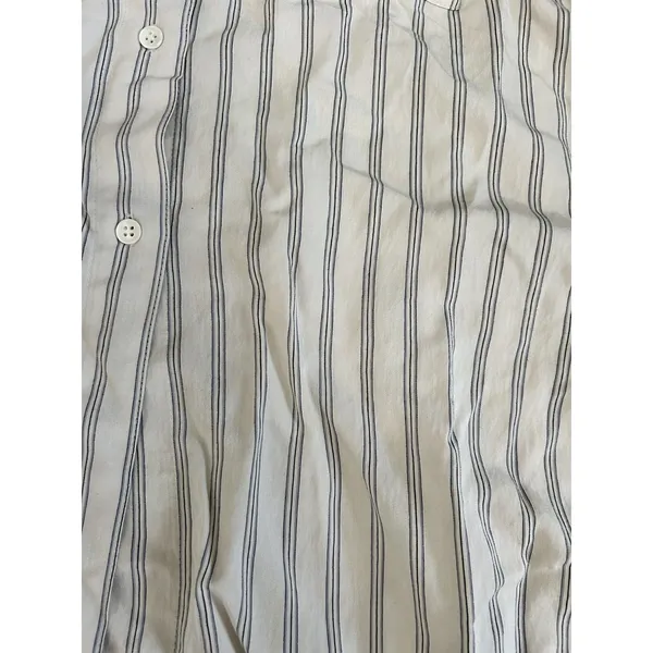 Zara Tan striped button-up long sleeve shirt M - Image 3