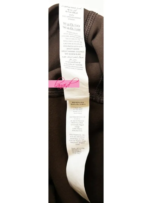 Alo Airlift Winter Warm High-Waist Leggings Espresso Hi-Rise Brushed Fleece Pant - Image 13