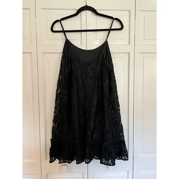 Scoop nyc black lace cami dress size large - Image 6