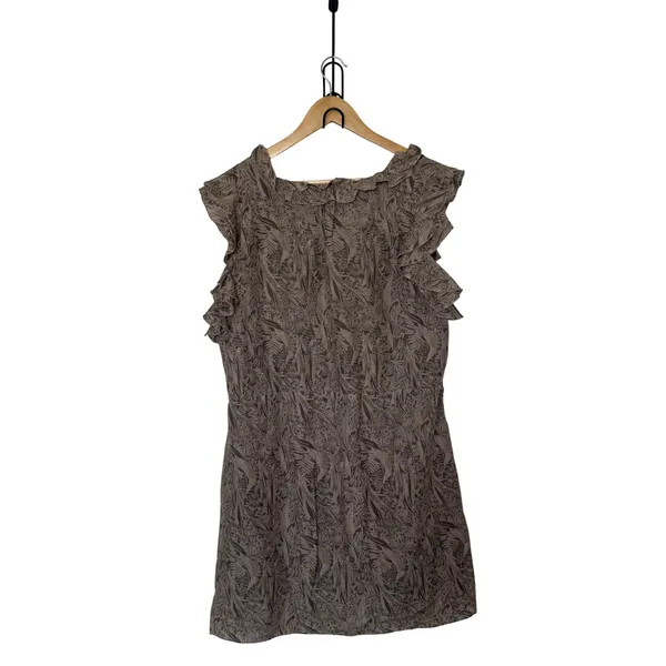 Banana Republic Heritage 14 Botanical Print Ruffle Dress Fairy Grunge Whimsigoth - Image 2