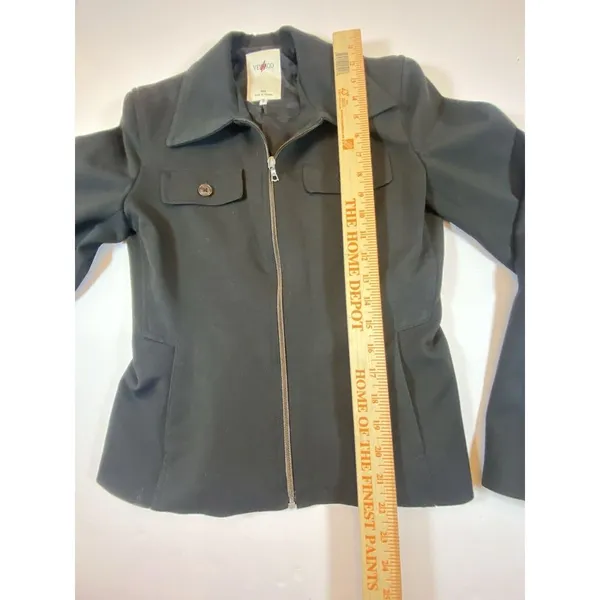 Vertigo jacket coat Paris Brand small‎ Blazer, Dress With Pockets black full zip - Image 5