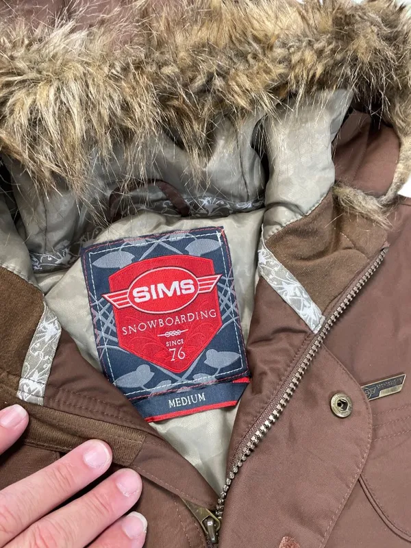 Sims Snowboarding wms brown fur hoodie winter athletic coat sz M SKU 10-744 - Image 9