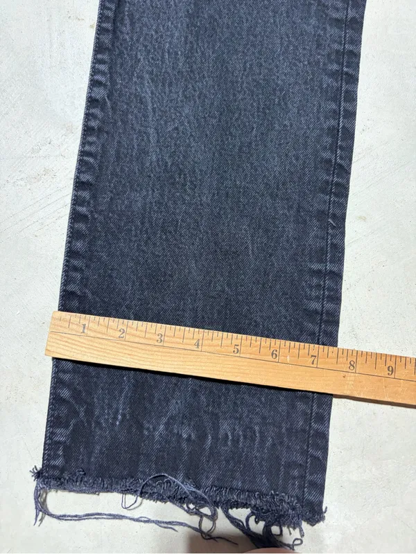 Levi Strauss Levi’s 501 premium black denim jeans 30x30 frayed - Image 3