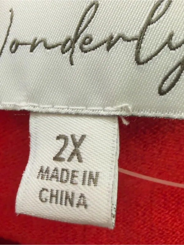 Wonderly Women’s 2X Red Knit Top Sweater Normcore Indie Sleaze Minimalist - Image 7