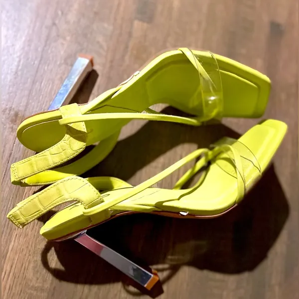 ALDO Lime Green Stiletto 4” Heels Size:7 - Image 7