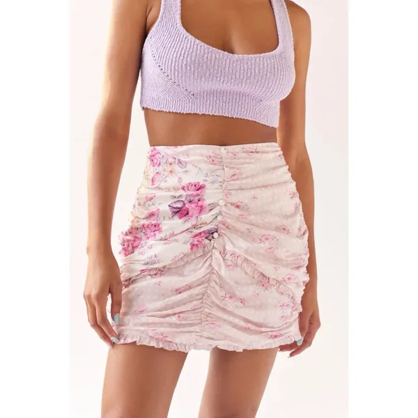 For Love and Lemons Taylor Floral Ruffle Top‎ Small $149 - Image 3