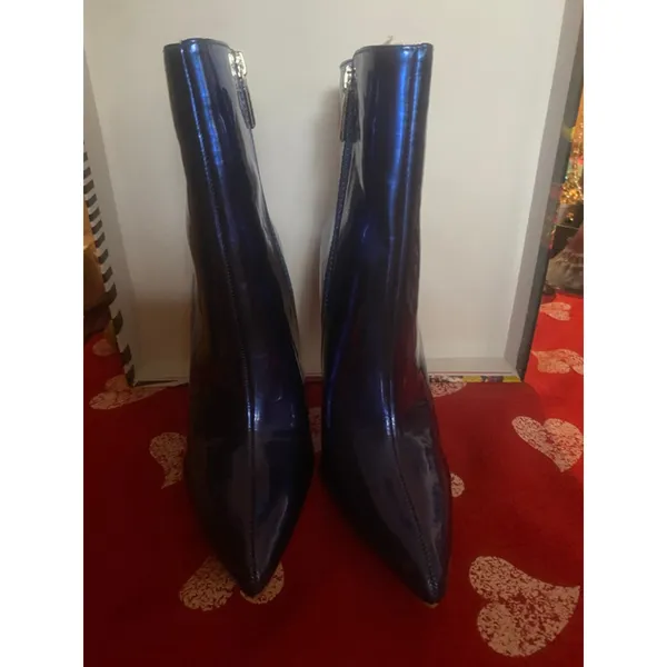 Women's Cape Robbin Blue Heeled Boots Size 6.5 - Image 5