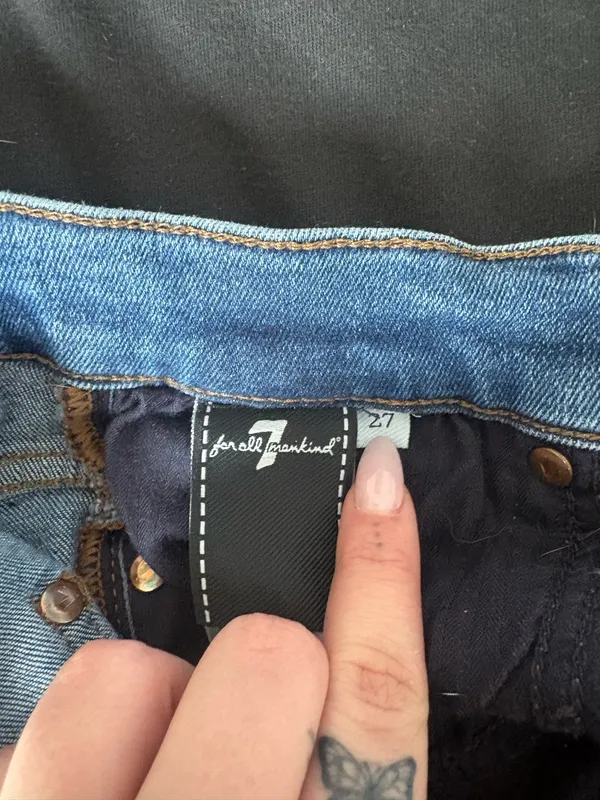 Brown Embroidered 7 for all mankind Jeans BOOTCUT - Image 3