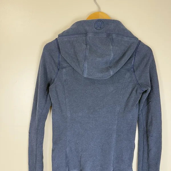 Lululemon Women’s Scuba Full Zip Hoodie Navy Blue Athletic Activewear Size 2 - Image 6