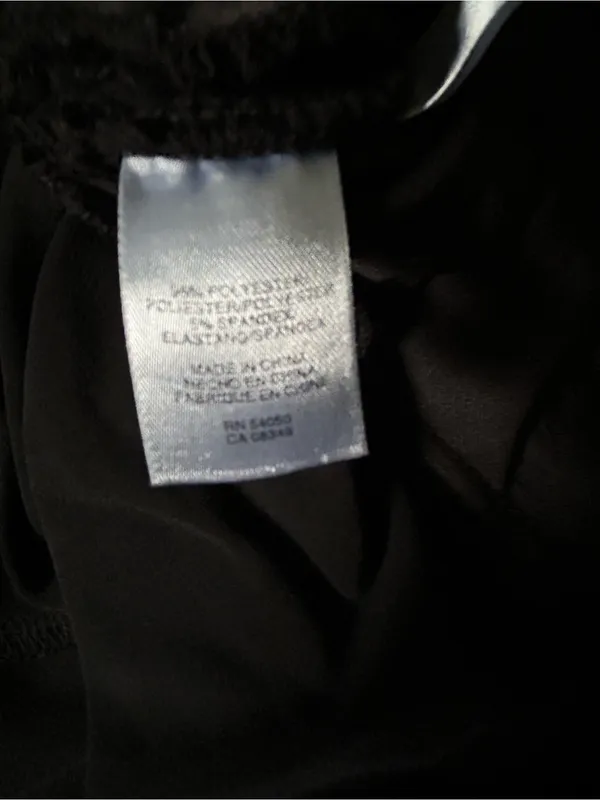 Jones New York Black V-Neck Draped Waist Women's Dress SZ 14 - Image 9