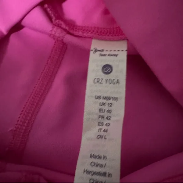 CRZ YOGA Light Purple Pink High Rise Yoga Shorts 9.5" Inseam Sz‎ M NEW - Image 3