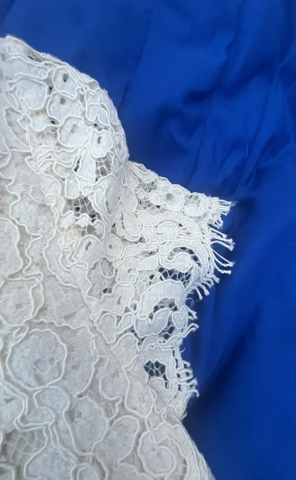 Zara Woman White Lace Short Sleeve Shift Dress Size M - Image 7