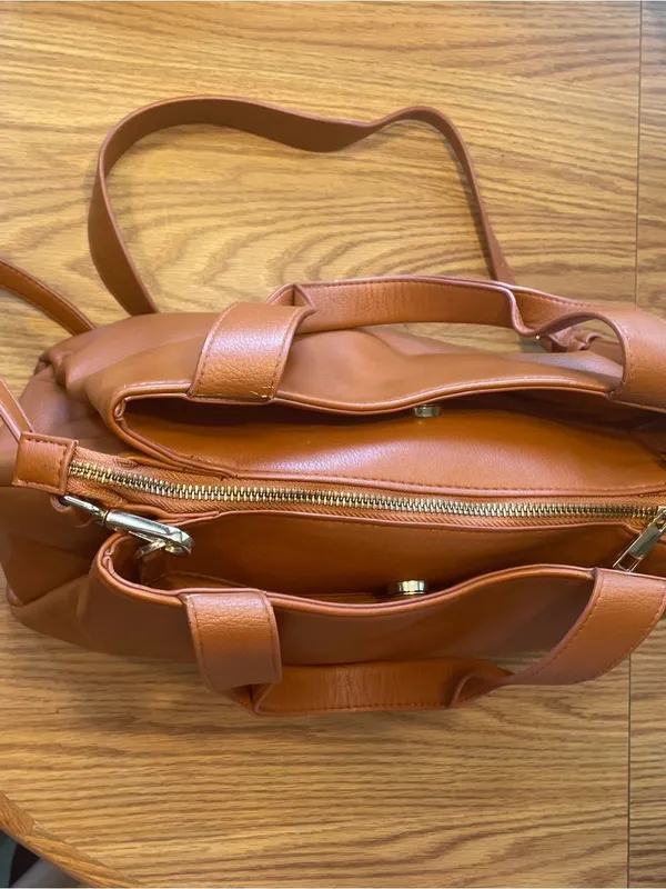 A New Day Chic Slouch Shoulder Bag Soft Boho Adjustable Strap Work Zip Pockets - Image 13