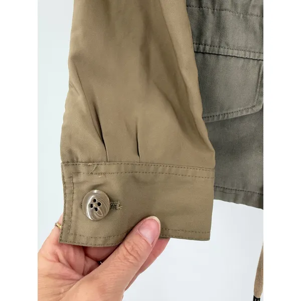 Club Monaco Utility Field Jacket Womens XS Green Tan Contrast Sleeve Gorpcore - Image 5