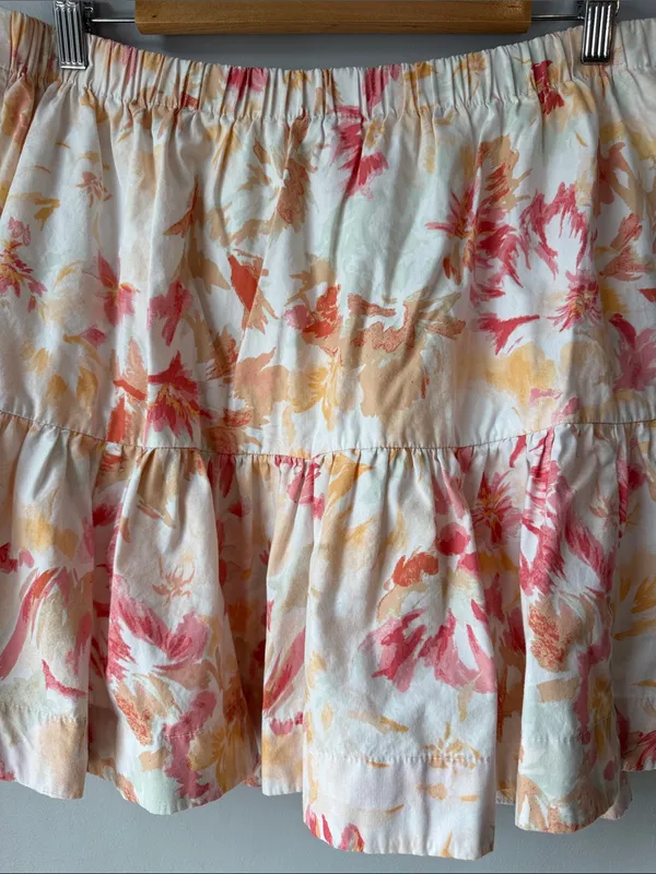 Abercrombie & Fitch Floral Ruffle Mini Skirt Soft Girl XL - Image 3