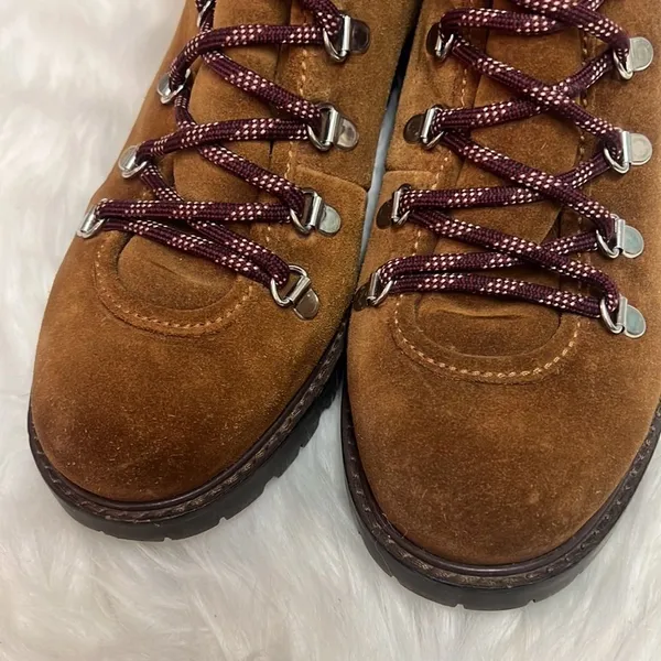 Sam Edelman Brown Tenlee Suede‎ Sherpa Hiker Winter Boots Size 8 B61 - Image 9