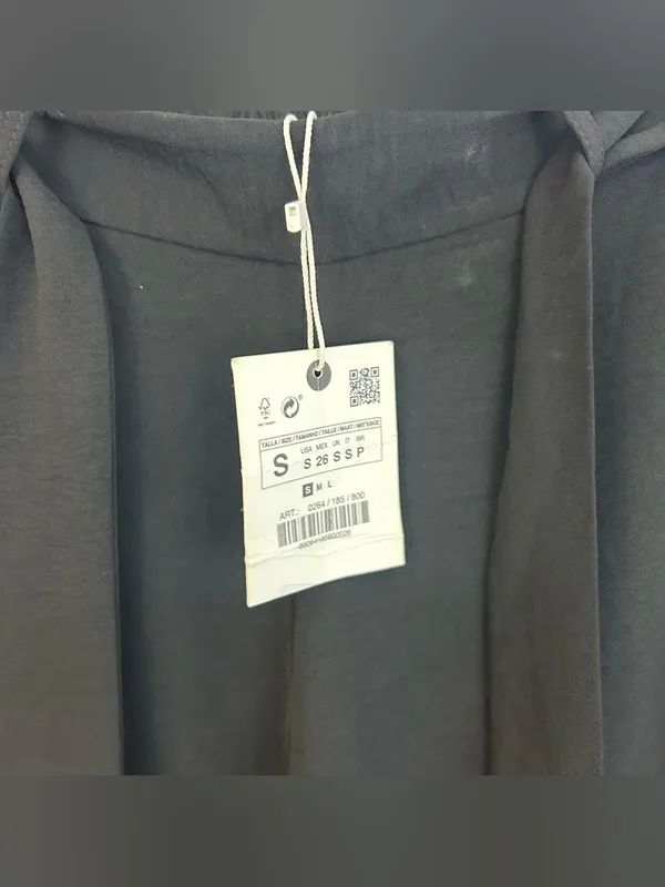 NWT H&M Black Tie Waist High Waist A-line Shorts SIze Small - Image 7