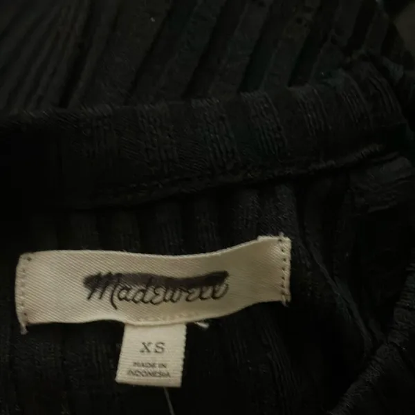 Madewell Womens Black Ribbed Cutaway Crewneck Tank - Image 4