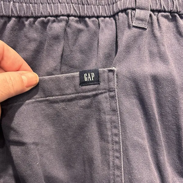 GAP Womens Blue Cotton Lyocell Utility Jogger Pants Size‎ L High Rise Minimalist - Image 5